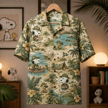 Snoopy Tropical Explorer Hawaiian Shirt