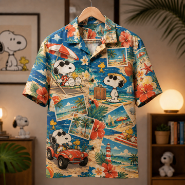 Snoopy Retro Beach Vacation Hawaiian Shirt