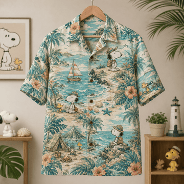 Snoopy Coastal Adventure Hawaiian Shirt