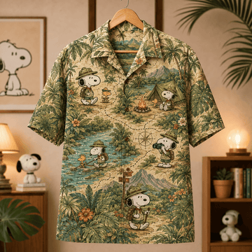 Snoopy Jungle Explorer Hawaiian Shirt