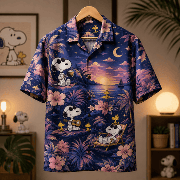 Snoopy Tropical Sunset Paradise Hawaiian Shirt