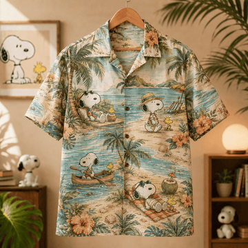 Snoopy Tropical Beach Escape Hawaiian Shirt
