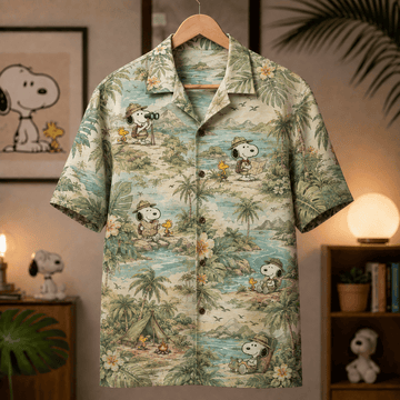 Snoopy Tropical Journey Hawaiian Shirt.