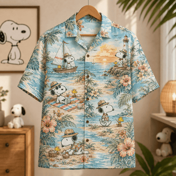 Snoopy Seaside Paradise Hawaiian Shirt