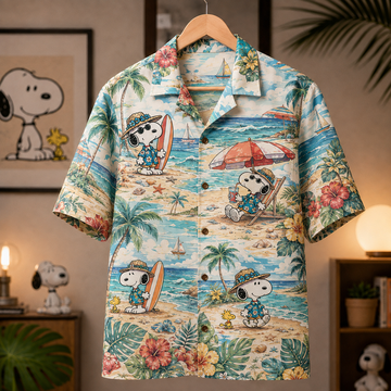 Snoopy Sunny Shores Hawaiian Shirt