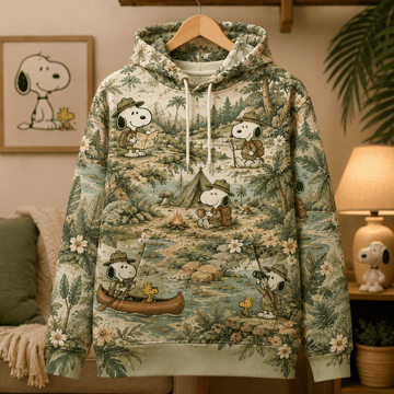 Snoopy Wilderness Adventure 3D All-Over Print Hoodie