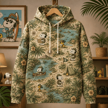 Snoopy Tropical Explorer Adventure 3D Hoodie
