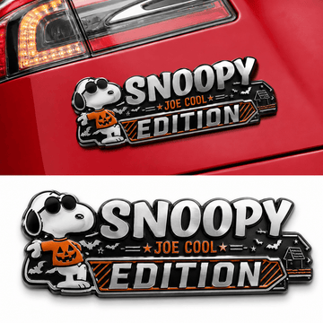 Snoopy Joe Cool Halloween Edition Metal Car Emblem Badge