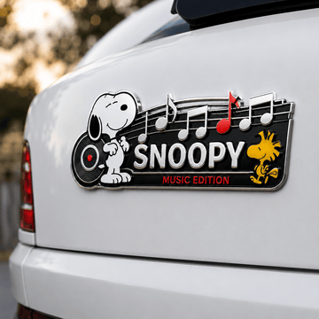 Snoopy Music Edition Car Emblem Badge