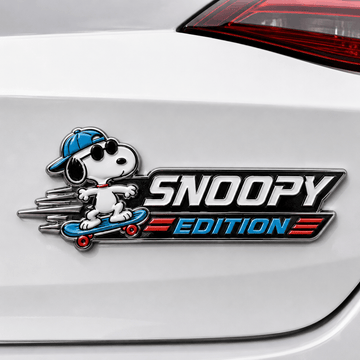 Snoopy Skateboard Edition Car Emblem Badge