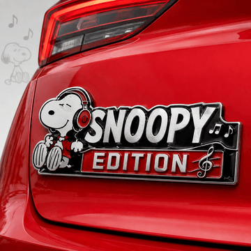 Snoopy Headphones Edition Car Emblem Badge