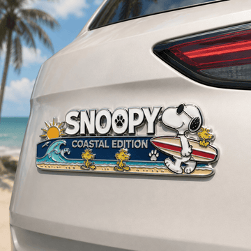 Snoopy Coastal Surf Edition Car Emblem Badge ⭐