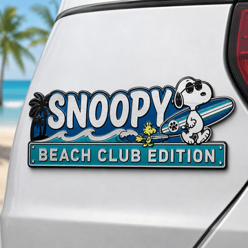 Snoopy Beach Club Edition Car Emblem Badge