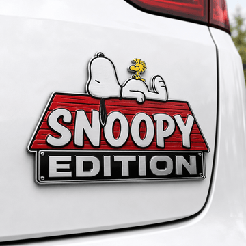 Snoopy & Woodstock Red Doghouse Edition Car Emblem Badge