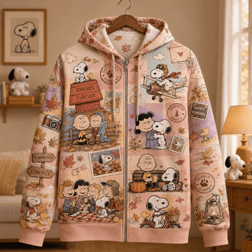 Snoopy Happy Memories Autumn 3D Zip Hoodie