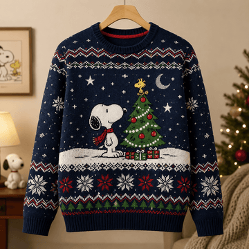 Snoopy & Woodstock Christmas Tree Ugly Sweater