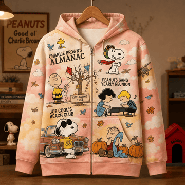Snoopy & Friends Almanac Memories 3D Zip Hoodie