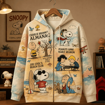 Snoopy Joe Cool Beachside Memories 3D Zip Hoodie