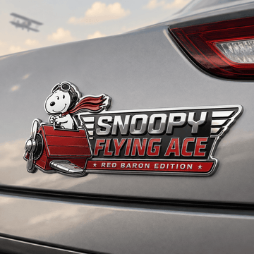 Snoopy Airfield Legend Car Emblem Badge