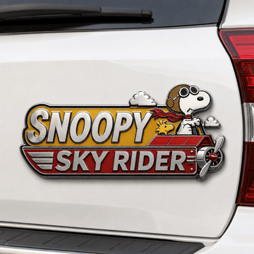 Snoopy Sky Rider Edition Car Emblem Badge