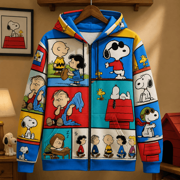 Snoopy Comic Memories 3D Zip Hoodie