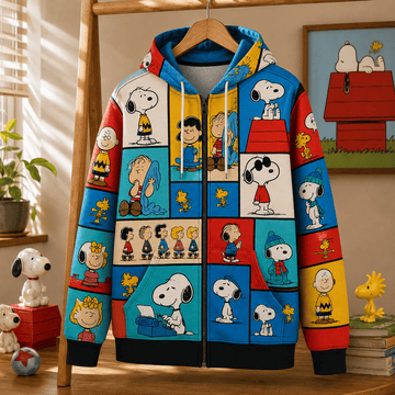 Snoopy Peanuts Timeless Comic Memories 3D Zip Hoodie