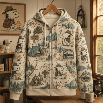 Snoopy & Woodstock Trail Adventure 3D Zip Hoodie
