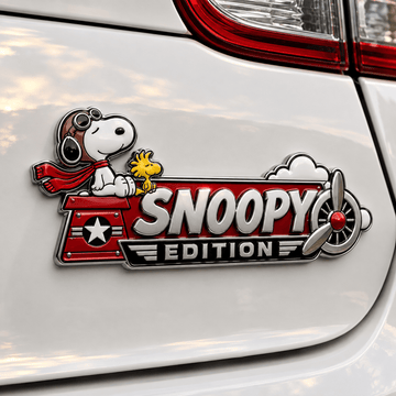 Snoopy Airfield Adventure Car Emblem Badge