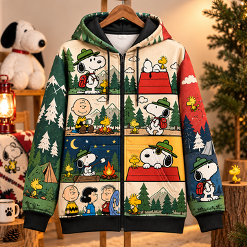 Snoopy Great Outdoors Adventure Zip Hoodie