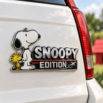 Snoopy & Woodstock Classic Edition Car Emblem Badge