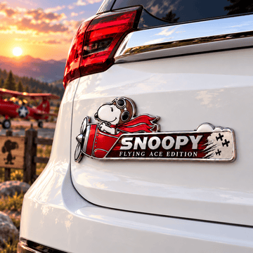 Snoopy Skybound Aviator Car Emblem Badge