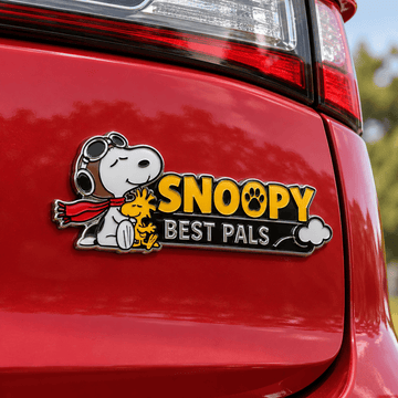Snoopy & Woodstock Best Pals Aviator Edition Car Emblem Badge