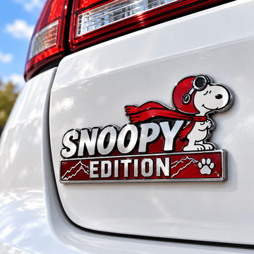 Snoopy Skybound Adventure Edition Laser Engraved Car Emblem Badge