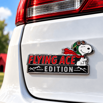 Snoopy Airfield Adventure Edition Laser Engraved Car Emblem Badge