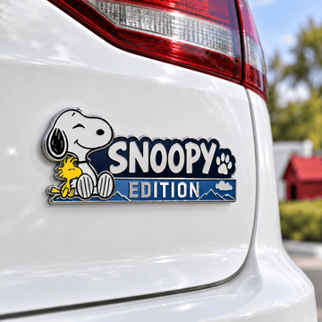 Snoopy & Woodstock Side by Side Edition Laser Engraved Car Emblem Badge
