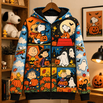 Snoopy & Friends Harvest Haunts 3D Zip Hoodie