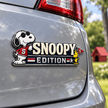 Snoopy Varsity Spirit Edition Laser Engraved Car Emblem Badge