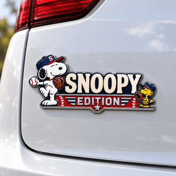 Snoopy Diamond Days Edition Laser Engraved Car Emblem Badge