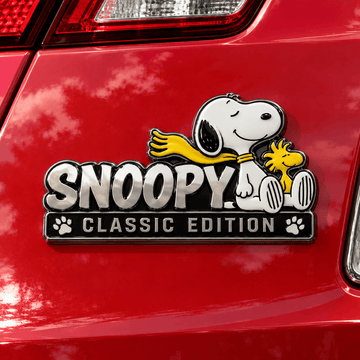 Snoopy Best Buddies Edition Laser Engraved Car Emblem Badge