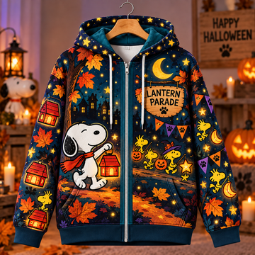 Snoopy Starlit Lantern Parade 3D Zip Hoodie