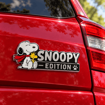 Snoopy & Woodstock Cruising Pals Car Emblem Badge