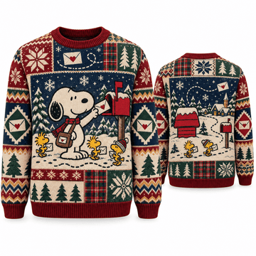 Snoopy & Woodstock Christmas Love Letters Ugly Sweater