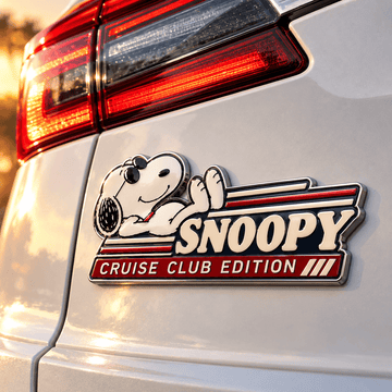 Snoopy Cruise Club Edition Car Emblem Badge