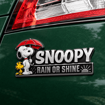 Snoopy Rain or Shine Edition Car Emblem Badge