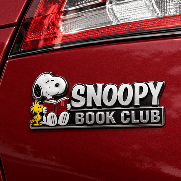 Snoopy Book Lover Edition Car Emblem Badge
