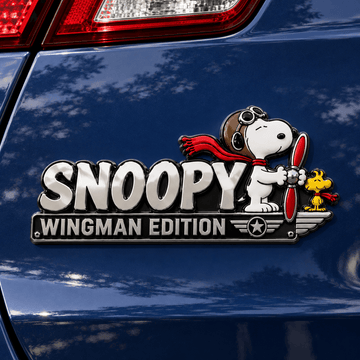 Snoopy Propeller Pals Edition Car Emblem Badge