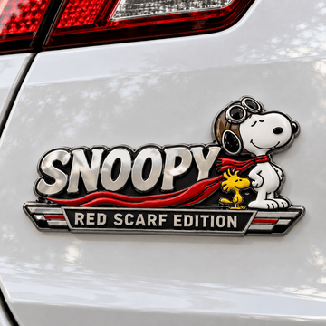Snoopy Crimson Flight Edition Car Emblem Badge