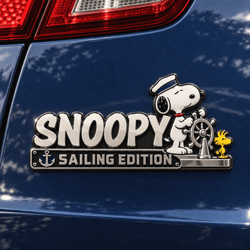 Snoopy Harbor Captain Edition Car Emblem Badge