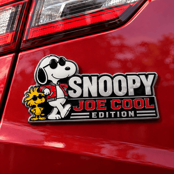 Snoopy Joe Cool Varsity Edition Car Emblem Badge