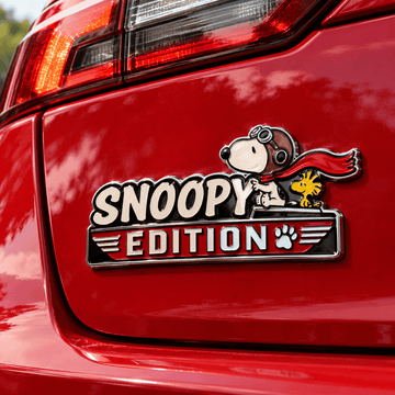 Snoopy & Woodstock Flight Crew Edition Car Emblem Badge